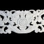 Balinese Lotus Architectural Panel Wall Art Carved Wood Relief Whitewash