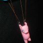 Parachuting Pig Mobile Skydiving Animal carved wood Balinese folk art