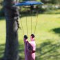 Parachuting Pig Mobile Skydiving Animal carved wood Balinese folk art