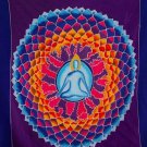 Batik Lotus Mandala Wall hanging Handmade Tapestry Banner Yoga Bali Art