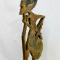 Old Wayang Panji Shadow Puppet Sculpture Teak Wood Wall Art Java Indonesian 26"