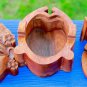 Dewi Sri Goddess Secret Puzzle Box Stash Trinket hand carved wood Balinese art