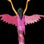 Winged Dewi Sri Goddess Mobile Demon Chaser Carved Wood Bali art Purple 16"