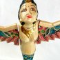 Flying Mermaid Goddess Mobile Demon Chaser Guardian Carved Balinese art Teal 17"