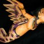 Flying Mermaid Mobile GODDESS Crib Guardian carved wood Bali Art Purple 8"