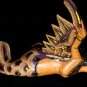 Flying Mermaid Mobile GODDESS Crib Guardian carved wood Bali Art Purple 8"