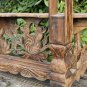 Old Indonesian Tobacco Cutting stool Tool Folk Art Carved Teak Wood Kudus Java