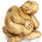 Balinese Pregnant Mother Sculpture Wood Carving hand carved Statue Fine Bali Art