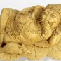 Resting Ganapati Ganesha Statue Elephant God Hand Carved Wood Sculpture Bali Art