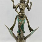 Balinese Saraswati Statue Hindu Goddess Knowledge Cast Bronze Sculpture Bali art