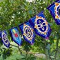Batik Prayer Flag String Om Yin Yang Peace Love Sun Moon wall hanging Bali Art