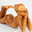 Day Dream Mermaid Sculpture Hand Carved wood Statue Handmade Balinese Art