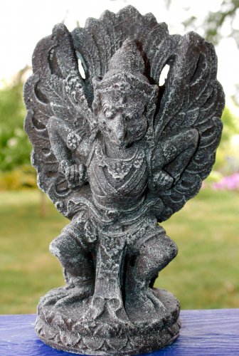 Garuda Eagle Garden Statue hand cast lava stone Balinese Yard art