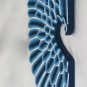 Dewi Sri Goddess Angel Wings Teal Sculpture Carved Wood Balinese Wall Art Decor