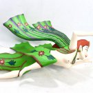 Balinese Winged Dewi Sri Mobile Spiritchaser Goddess carved wood Bali Art Green