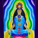 Meditation Chakra Yoga Goddess Wall hanging Tapestry Bali Batik art Decor