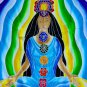 Meditation Chakra Yoga Goddess Wall hanging Tapestry Bali Batik art Decor