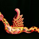 Winged Flying Dragon Mobile Spiritchaser carved wood  Balinese Bali Art 21"RED