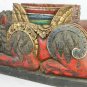 Balinese Singa Lion Statue Temple Offering BOX Polychrome Carved Wood Bali Art