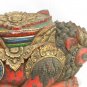 Balinese Singa Lion Statue Temple Offering BOX Polychrome Carved Wood Bali Art