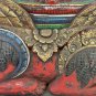 Balinese Singa Lion Statue Temple Offering BOX Polychrome Carved Wood Bali Art