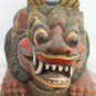 Balinese Singa Lion Statue Temple Offering BOX Polychrome Carved Wood Bali Art