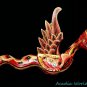 Flying Naga Dragon Mobile Cradle Guardian Hand Carved wood Balinese Art 16" Red