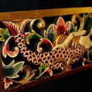 Bali Mermaid Relief Panel Hand carved wood Balinese Architectural Wall Art