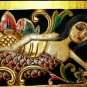 Bali Mermaid Relief Panel Hand carved wood Balinese Architectural Wall Art