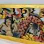 Balinese Mermaid Panel Wall art Sculpture Hand Carved wood painted Architectural