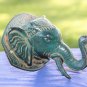 Bronze Ganesha Elephant Wall Hook lost wax Cast Verdigris Balinese Art