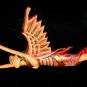 Winged Dewi Sri Goddess Mobile Crib Guardian Carved Wood Balinese art red 16"