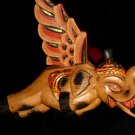 Flying Elephant mobile demon chaser Bali carved wood Balinese folk Art 12"