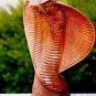 Hooded Cobra Snake Statue Serpent carved wood carving sculpture Bali Art