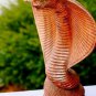 Hooded Cobra Snake Statue Serpent carved wood carving sculpture Bali Art