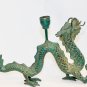 Cosmic Dragon Naga Bronze Candelabra Statue Candlestick Indonesian Balinese art