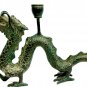 Cosmic Dragon Naga Bronze Candelabra Statue Candlestick Indonesian Balinese art