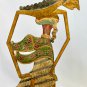 Old Wayang Chandra Shadow Puppet Sculpture Teak Wood Wall Art Java Indonesian