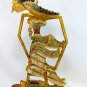Old Wayang Chandra Shadow Puppet Sculpture Teak Wood Wall Art Java Indonesian