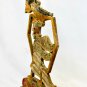 Old Wayang Chandra Shadow Puppet Sculpture Teak Wood Wall Art Java Indonesian