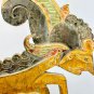 Old Wayang Chandra Shadow Puppet Sculpture Teak Wood Wall Art Java Indonesian