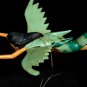 Winged Dewi Sri Goddess Mobile Crib Guardian Carved Wood Bali art green 16"