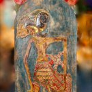 Indonesian Wayang Wall art Panel Panji Shadow Puppet hand Carved painted Wood