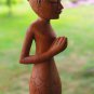 Yoga Mermaid Statue Mountain Pose Asana Hand Carved Wood Balinese Art