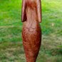 Yoga Mermaid Statue Mountain Pose Asana Hand Carved Wood Balinese Art