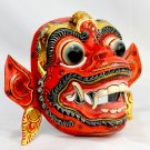 Red Hanuman Mask the Monkey General Balinese Hand Carved Wood Bali wall Art