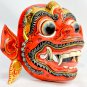 Red Hanuman Mask the Monkey General Balinese Hand Carved Wood Bali wall Art