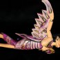 Flying Dewi Sri Goddess Demon Chaser Mobile Wings Carved Wood Bali art Purple 12