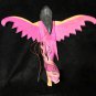 Flying Dewi Sri Goddess Demon Chaser Mobile Wings Carved Wood Bali art Purple 12
