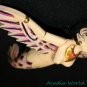 Winged Mermaid Mobile Spirit Chaser Crib Guardian Hand Carved Wood Bali Art 8"